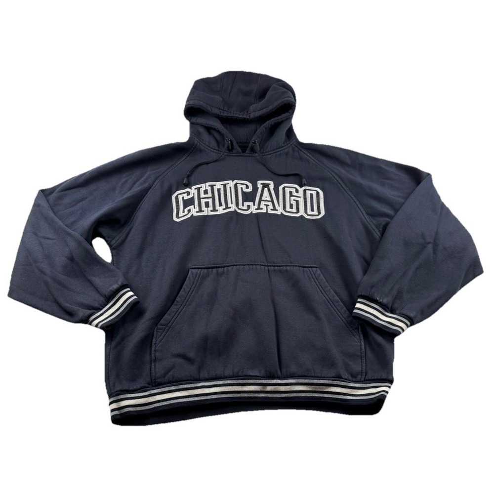 Scott Chicago Embroidered Patch Hoodie Navy Size L